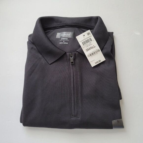 Alfani Men's Ottoman Zip Polo - Picture 2 of 3